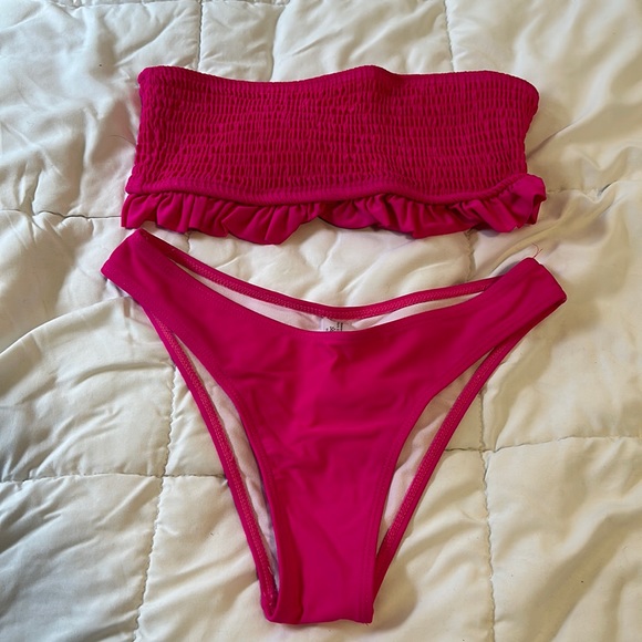 SHEIN Swim Shein Bikini Neon Pink Poshmark